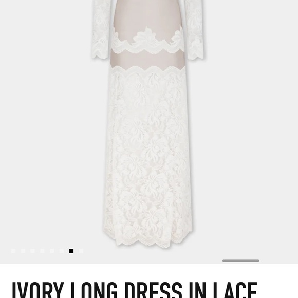 Elegant Ivory Lace Long Dress - Picture 7 of 11